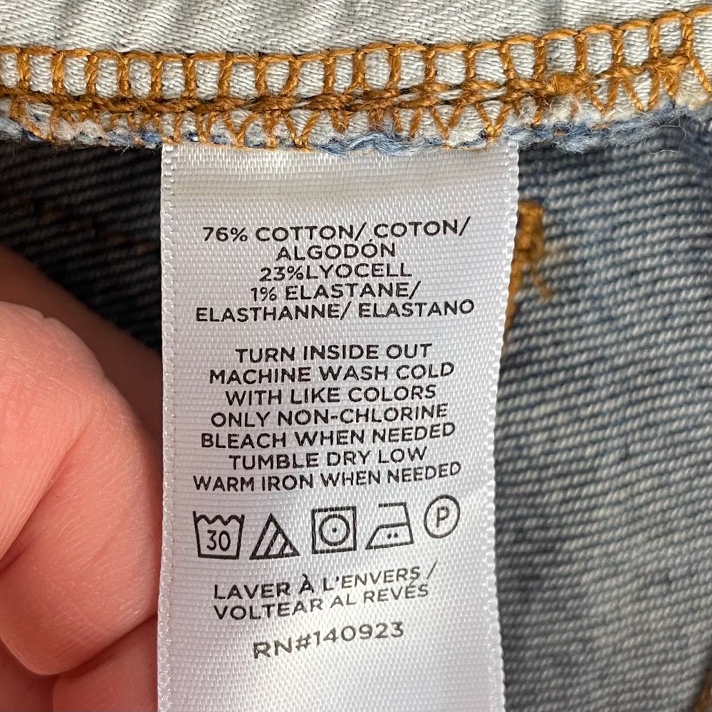 LOFT Dark Wash Straight Leg Jeans With Front Seam Size 28 6 - Picture 7 of 11